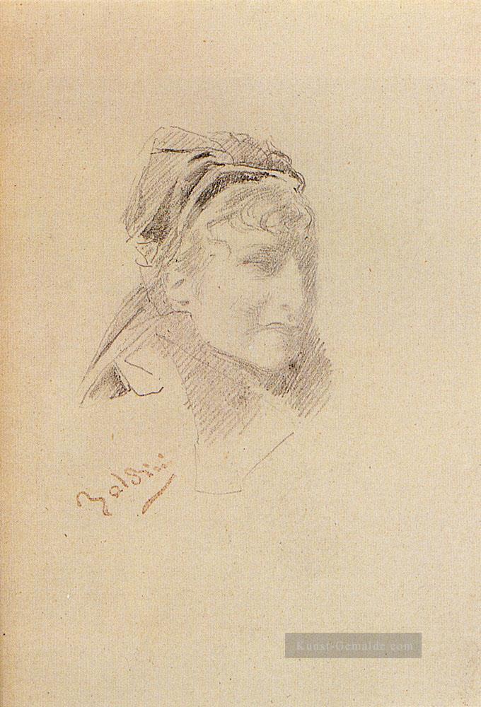 Porträt von Sarah Bernhardt genre Giovanni Boldini Ölgemälde
